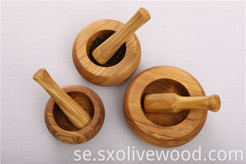 Olive Wood Mortar And Pestle